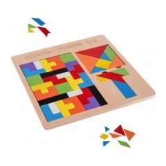 Drevená skladačka 3v1: Tetris  Tangram a T