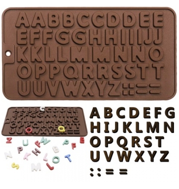 RUHHY 19557 Silikónová forma na čokoládu - písmená