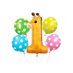 GODAN Balónová kytica - 1. narodeniny žirafa