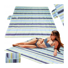 Plážová podložka pikniková deka 200x200cm modrá