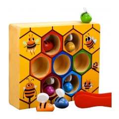 KRUZZEL Drevená hra na výučbu farieb včielky