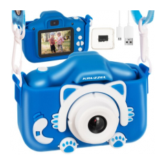 KRUZZEL Detský digitálny fotoaparát 32 GB modrý