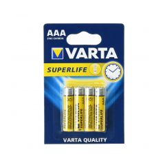 VARTA Superlife R03/AAA zinkovo-uhlíková batéria - 4ks