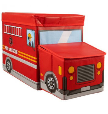 Kruzzel Box na hračky hasičské auto