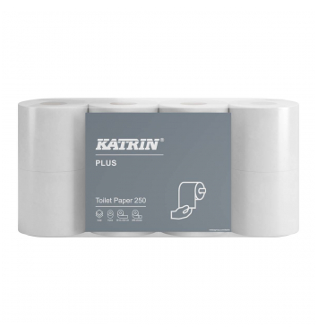 Toaletný papier KATRIN Plus / 8ks  250 útržkov  3-vrstvový 28,75m