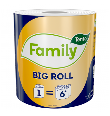 TENTO Family Big Roll papierové utierky 2 vrstvy  300 útržkov 60m