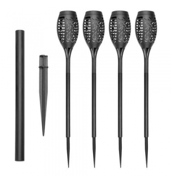 Solárna záhradná lampa - sada 4 lámp