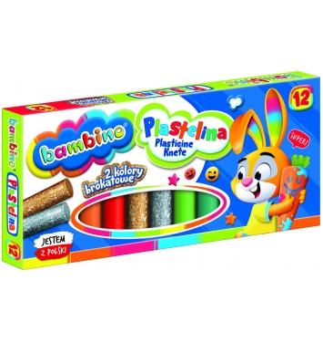 BAMBINO Klasická plastelína 12 farieb