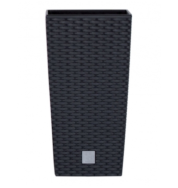 PROSPERPLAST Kvetináč RATO SQUARE plus vklad antracit 29 cm