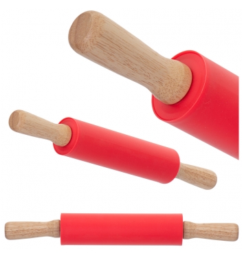 KIK Silikónový valček na cesto 38 cm červený
