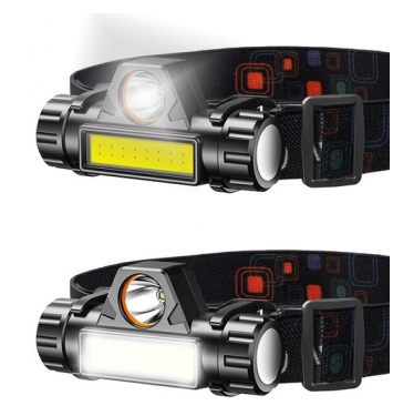 TRIZAND Čelovka LED COB 4v1