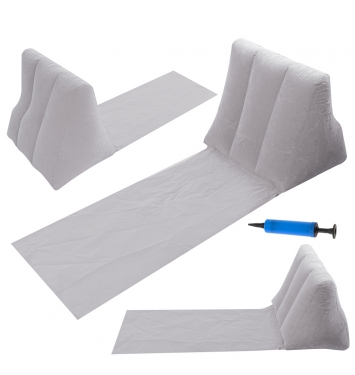 Plážové lehátko s operadlom šedá