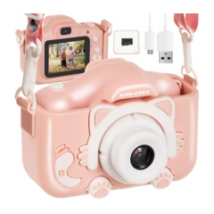 KRUZZEL Detský digitálny fotoaparát 32 GB ružový