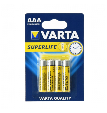 VARTA Superlife R03/AAA zinkovo-uhlíková batéria - 4ks