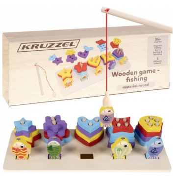 KRUZZEL Drevený triedič - rybolov
