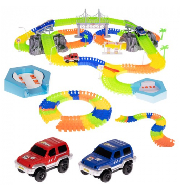 Svietiaca autodráha 293 dielov plus 2 autá