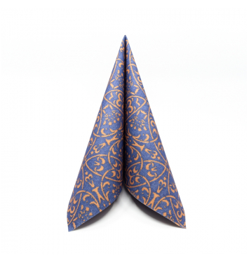 MANK 86739 obrúsky Airlaid Dinner 40x40cm Claudio modro-hnedá 50ks