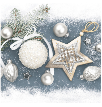 MAKI Vianočné servítky 33x33cm SL GW 018401 20ks