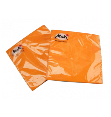 MAKI Jednofarebné obedové obrúsky 33x33cm SL CO 000300 oranžová 20ks