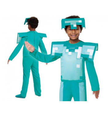 Detský kostým - Minecraft modrý Veľkosť deti: S 4-6r.
