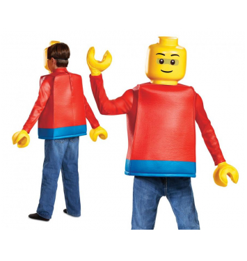 Detský kostým - Lego Guy Classic - Lego Iconic (licencia) veľkosť M 7-8 rokov