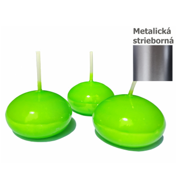 Sviečka plávajúca metalická strieborná
