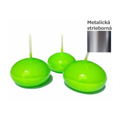 Sviečka plávajúca metalická strieborná