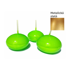 Sviečka plávajúca metalická zlatá