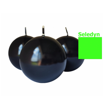 Sviečka guľa 80mm lakovaná seledyn