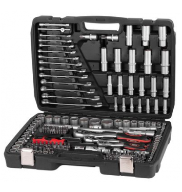 Sada náradia Strend Pro S221, 215 dielna, v kufri, 1/2+1/4+3/8