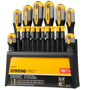 Sada skrutkovačov Strend Pro SDX72-118, 18 dielna, Torx + ploché + Phillips