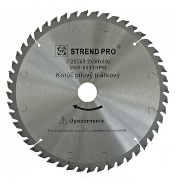 Kotúč Strend Pro SuperSaw NWP 250x3,2x30 40T, na drevo, pílový, SK plátky