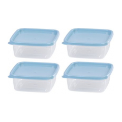 Dóza MagicHome Lunchbox set YH54, sada 4 ks, 600 ml, 143x143x58 mm, štvorcová, Clip