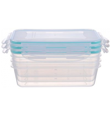 Dóza MagicHome Lunchbox set YH377, sada 3 ks, 1350 ml, 155x215x75 mm, obdĺžniková, Clip