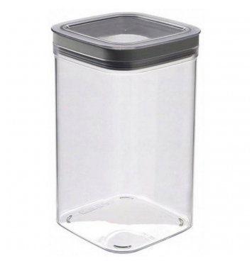 Dóza Curver® DRY CUBE, 2300 ml, transparentná/sivá, 118x118x245 mm