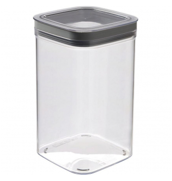 Dóza Curver® DRY CUBE, 1800 ml, transparentná/sivá, 118x118x197 mm