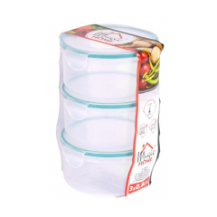 Dóza MagicHome Lunchbox set YH001, sada 3 ks, 800 ml, okrúhla, Clip