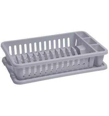 Odkvapkávač Curver® 173415, na kuchynský riad, šedý Lux, 42x26.5x8.8 cm