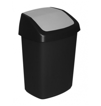 Kôš Curver® SWING BIN, 25 lit., 27.8x34.6x51.1 cm, čierny/sivý, na odpad