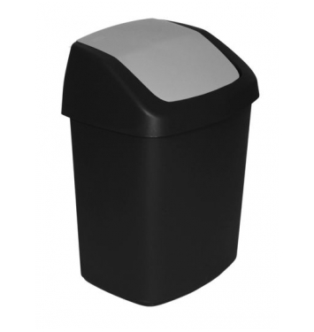 Kôš Curver® SWING BIN, 15 lit., 24.8x30.6x41.8 cm, čierny/sivý, na odpad