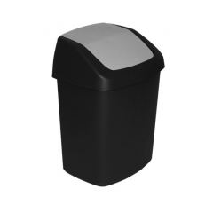 Kôš Curver® SWING BIN, 15 lit., 24.8x30.6x41.8 cm, čierny/sivý, na odpad