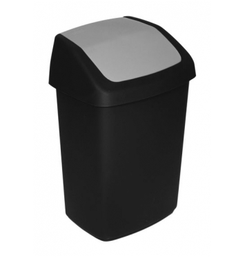 Kôš Curver® SWING BIN, 10 lit., 19.8x24.6x37.3 cm, čierny/sivý, na odpad