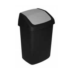 Kôš Curver® SWING BIN, 10 lit., 19.8x24.6x37.3 cm, čierny/sivý, na odpad