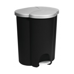 Kôš Curver® TRIO PEDAL BIN, 40 lit., 39.4x47.8x59.2 cm, čierny/sivý, na odpad, s pedálom