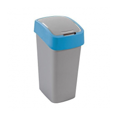 Kôš Curver® FLIP BIN 45 lit., šedostrieborný/modrý, na odpad