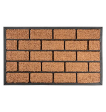 Rohožka MagicHome RBC 124, pred dvere, Brickwall, 45x75 cm, guma/kokos