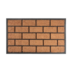 Rohožka MagicHome RBC 124, pred dvere, Brickwall, 45x75 cm, guma/kokos