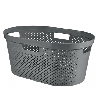 Kôš Curver® INFINITY RECYCLED 40 lit., antracit, 59x39x27 cm, na bielizeň, prádlo