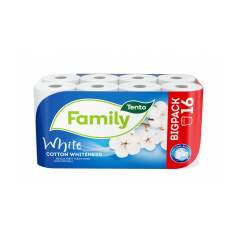 Tento Family Cotton Whiteness toaletný papier 2 vrstvy 16 kotúčov, 131 útržkov - 15,3m