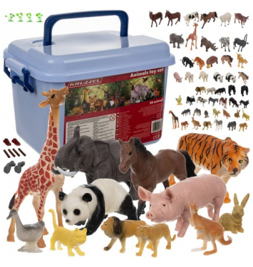 Kruzzel Sada figúrok Zvieratá v ZOO 48 ks v boxe